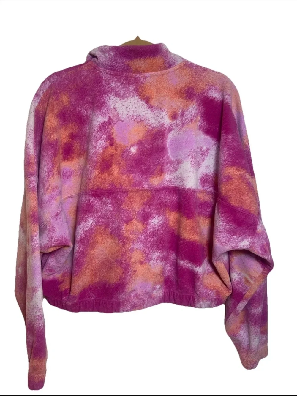 Nike One Therma-FIT Oversized 1/2 Zip Fleece Hot Fuchsia Women's Sz M FZ6969-518